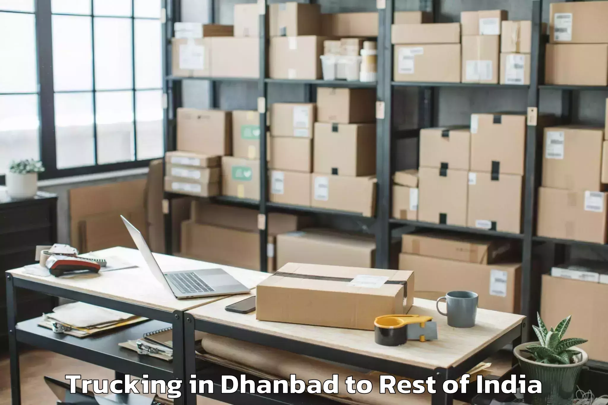 Book Dhanbad to Kurara Rural Trucking Online